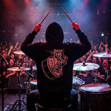 Drum For The Song Heavyweight Signature Hoodie - ‘Classic’ | Above Average Clothing | organic cotton apparel