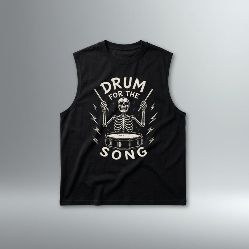 Drum For The Song Ice Fabric Sleeveless Tee | Above Average Clothing | organic cotton apparel