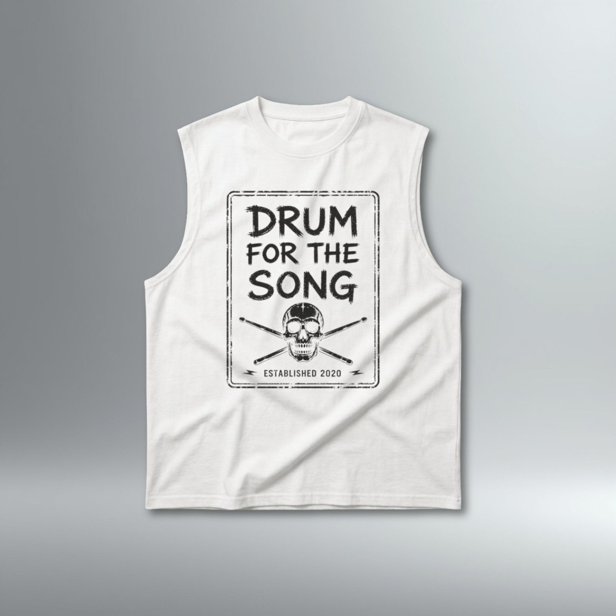 Drum For The Song Ice Fabric Sleeveless Tee | Above Average Clothing | organic cotton apparel