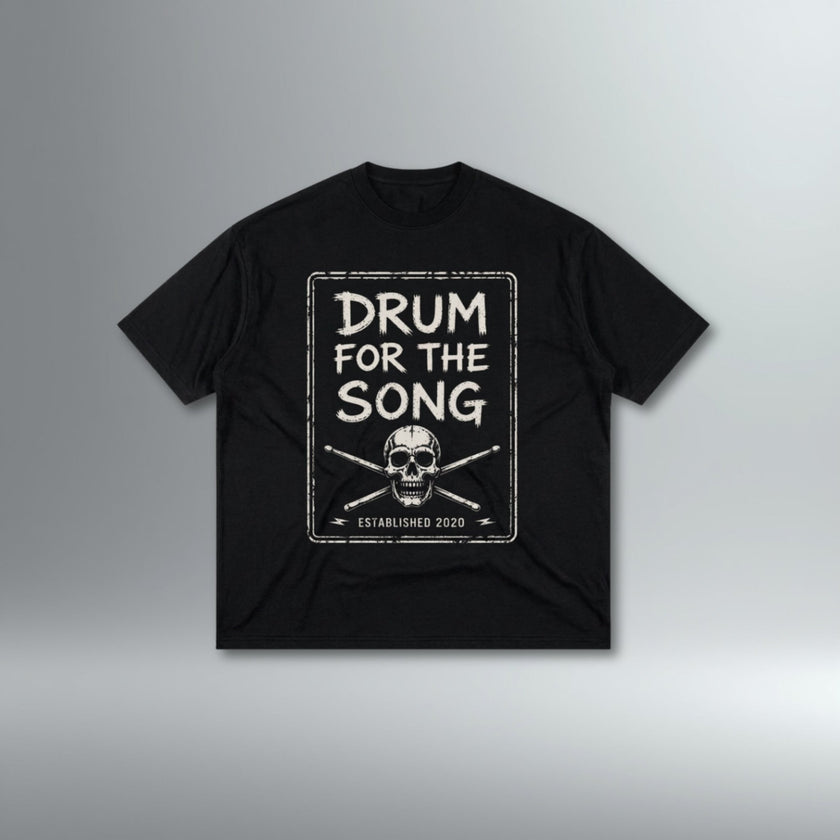 Drum For The Song Oversized Drop Shoulder Tee | Above Average Clothing | organic cotton apparel