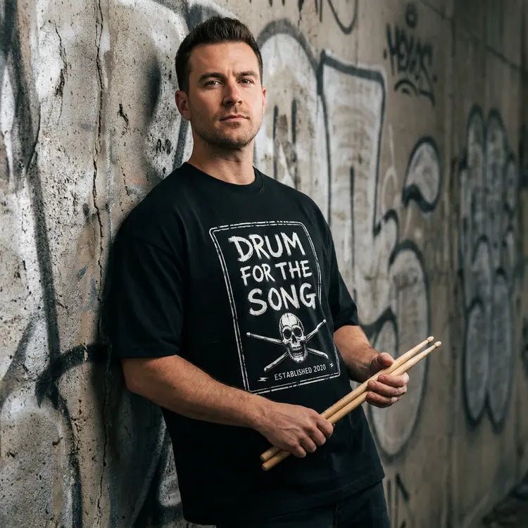 Drum For The Song Relaxed Fit Tee | Above Average Clothing | organic cotton apparel