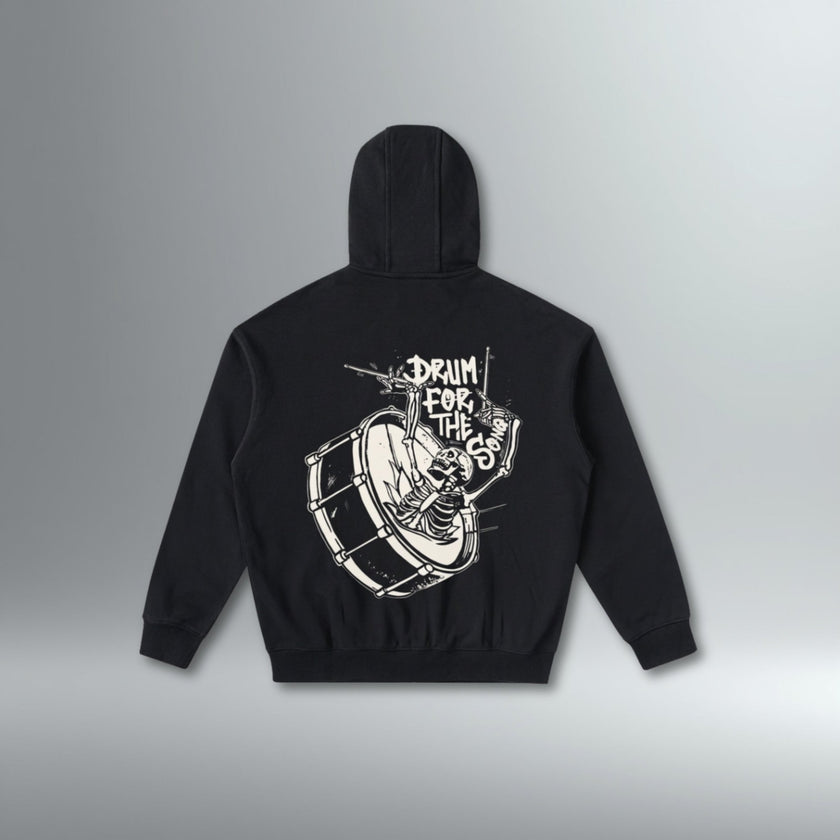 Drum For The Song Zip Up Hoodie | Above Average Clothing | organic cotton apparel