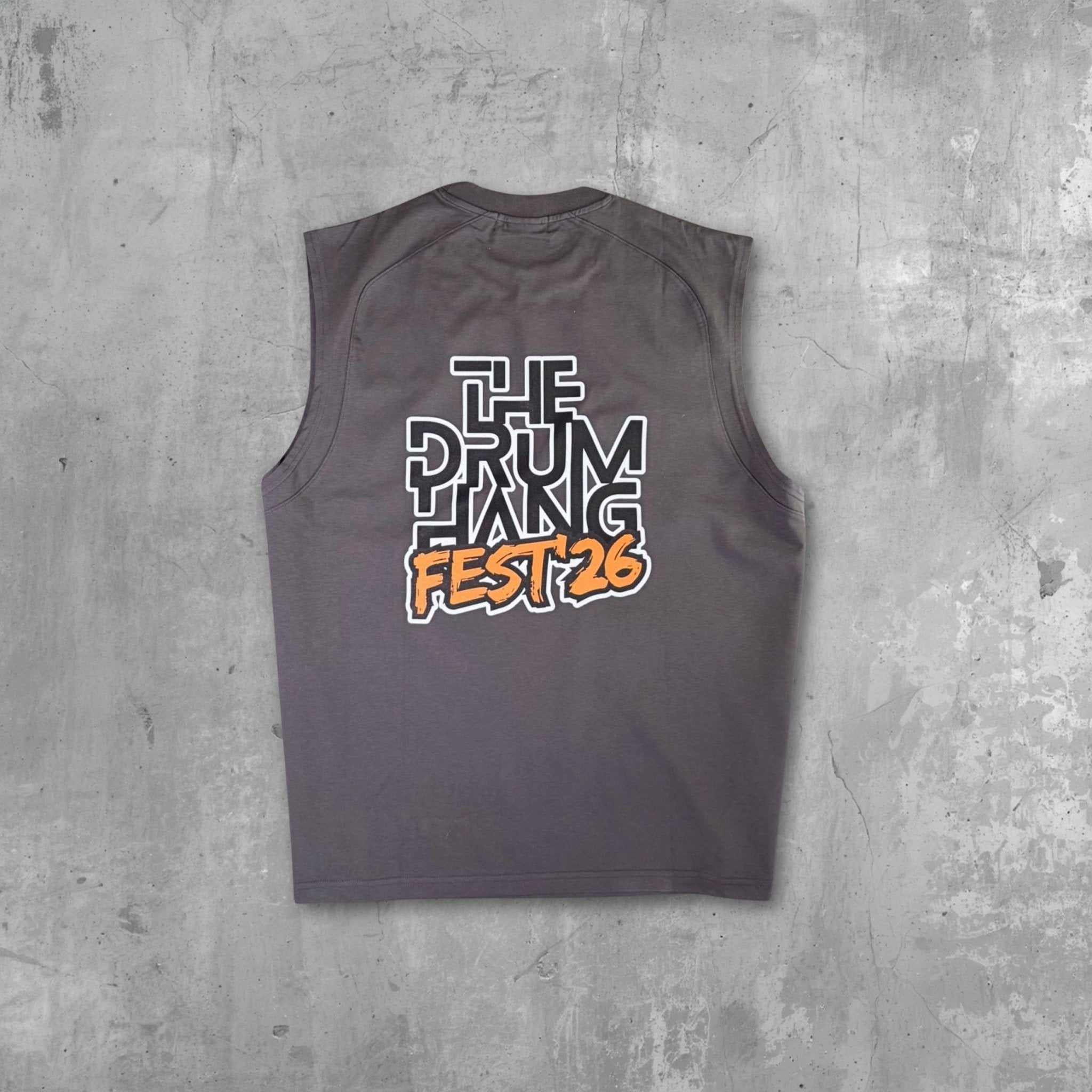 Drum Hang Fest Logo Performance Tank | Above Average Clothing | organic cotton apparel