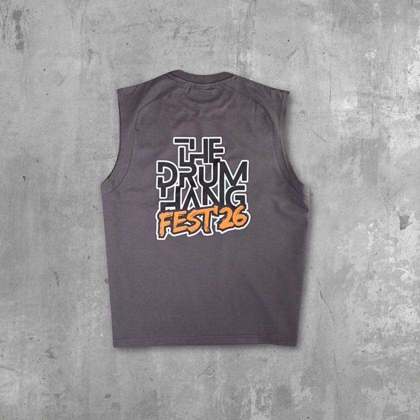 Drum Hang Fest Logo Performance Tank | Above Average Clothing | organic cotton apparel