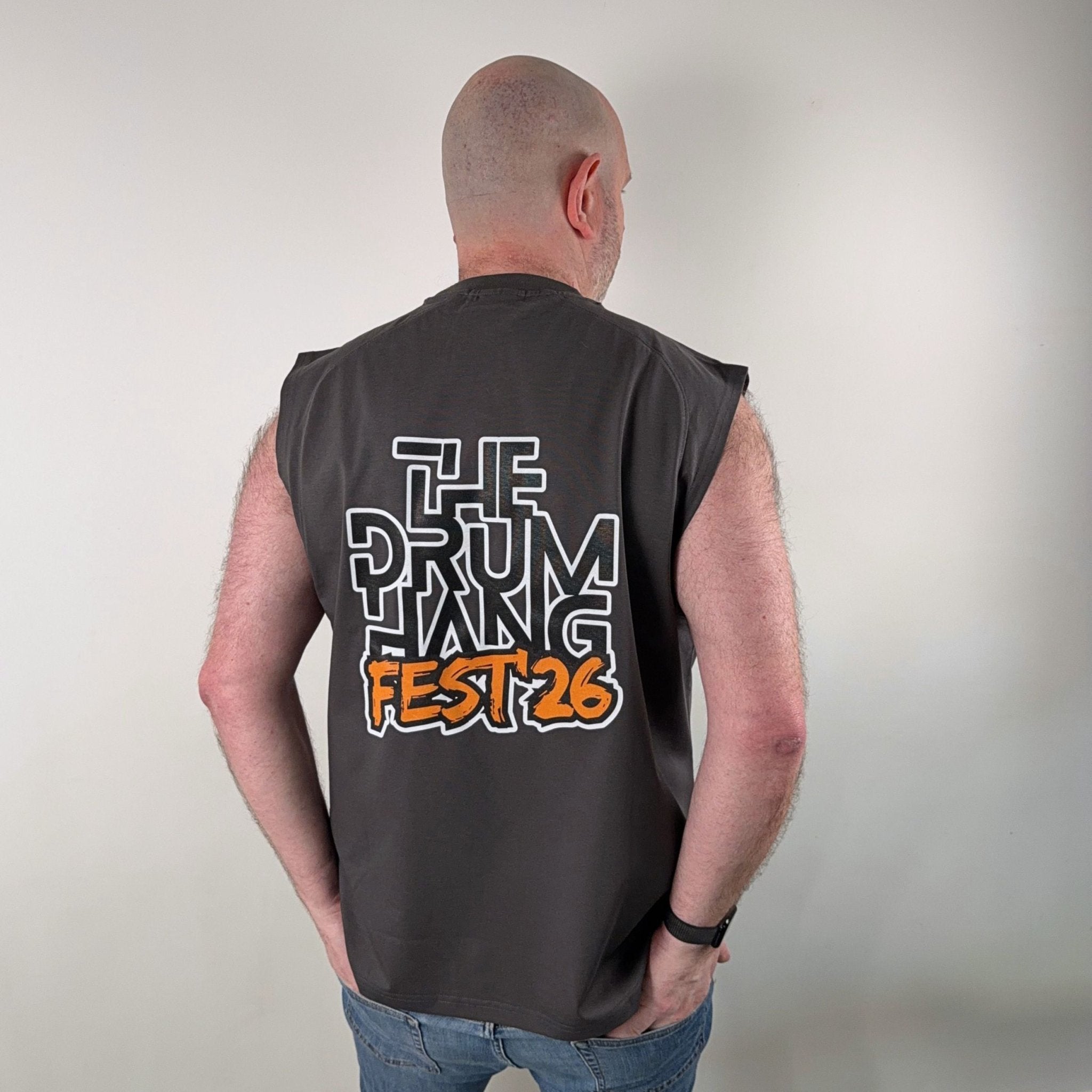 Drum Hang Fest Logo Performance Tank | Above Average Clothing | organic cotton apparel