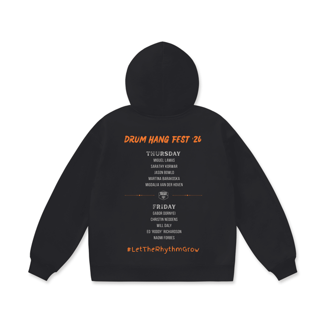 Drum Hang Fest Signature Line Up Hoodie | Above Average Clothing | organic cotton apparel