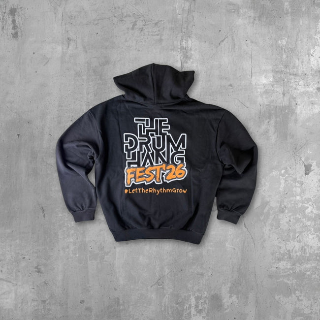 Drum Hang Fest Signature Logo Hoodie | Above Average Clothing | organic cotton apparel