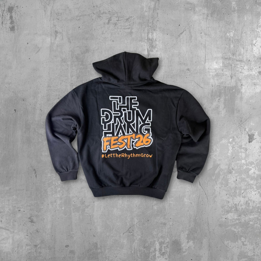 Drum Hang Fest Signature Logo Hoodie | Above Average Clothing | organic cotton apparel