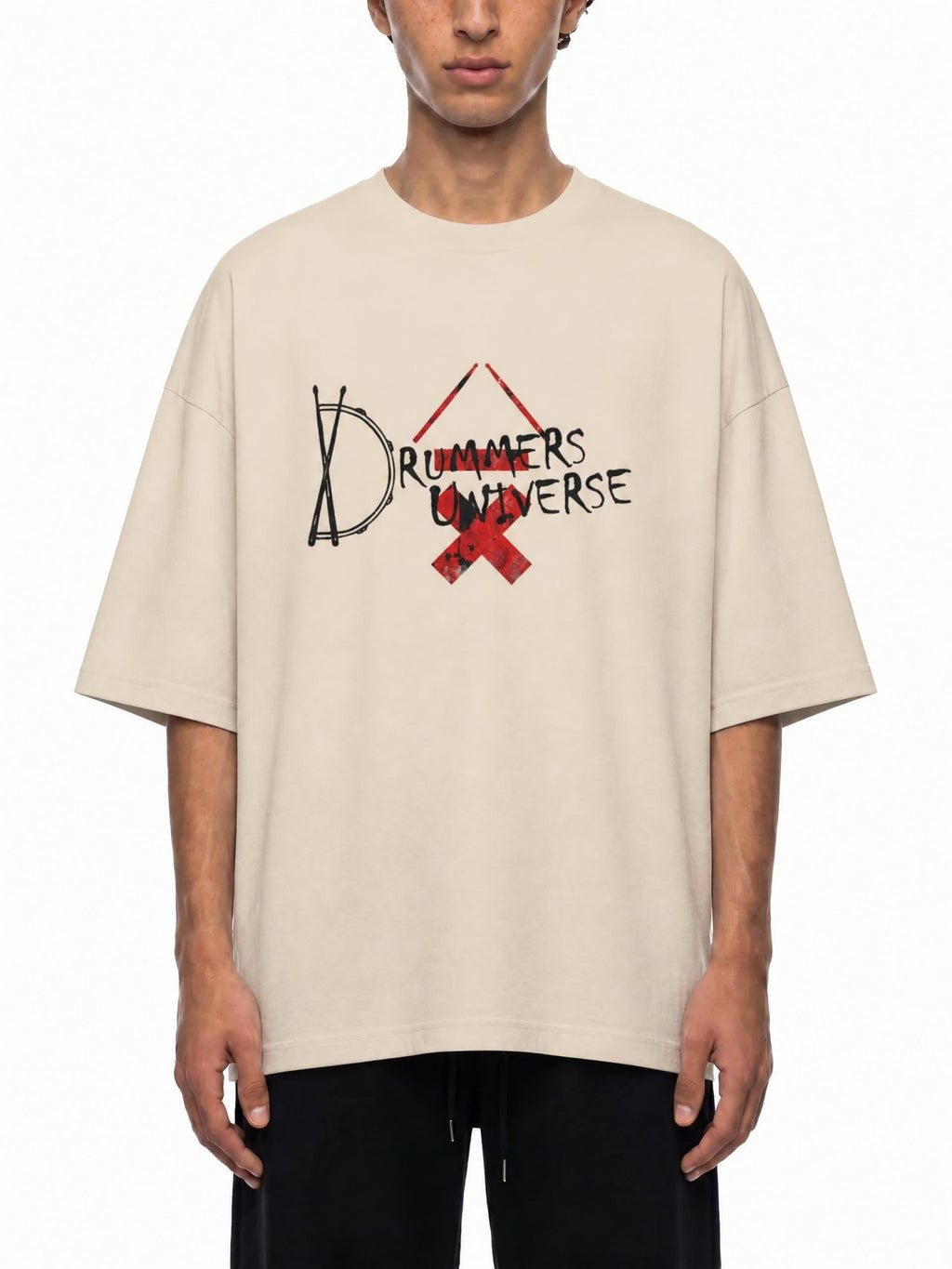 Drummers Universe Oversized DRMMR Tee | Above Average Clothing | organic cotton apparel