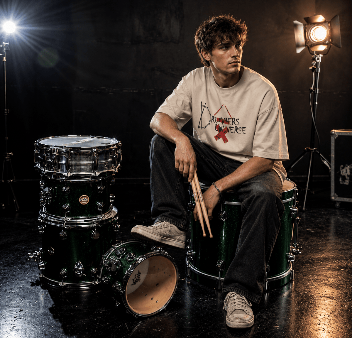 Drummers Universe Oversized DRMMR Tee | Above Average Clothing | organic cotton apparel