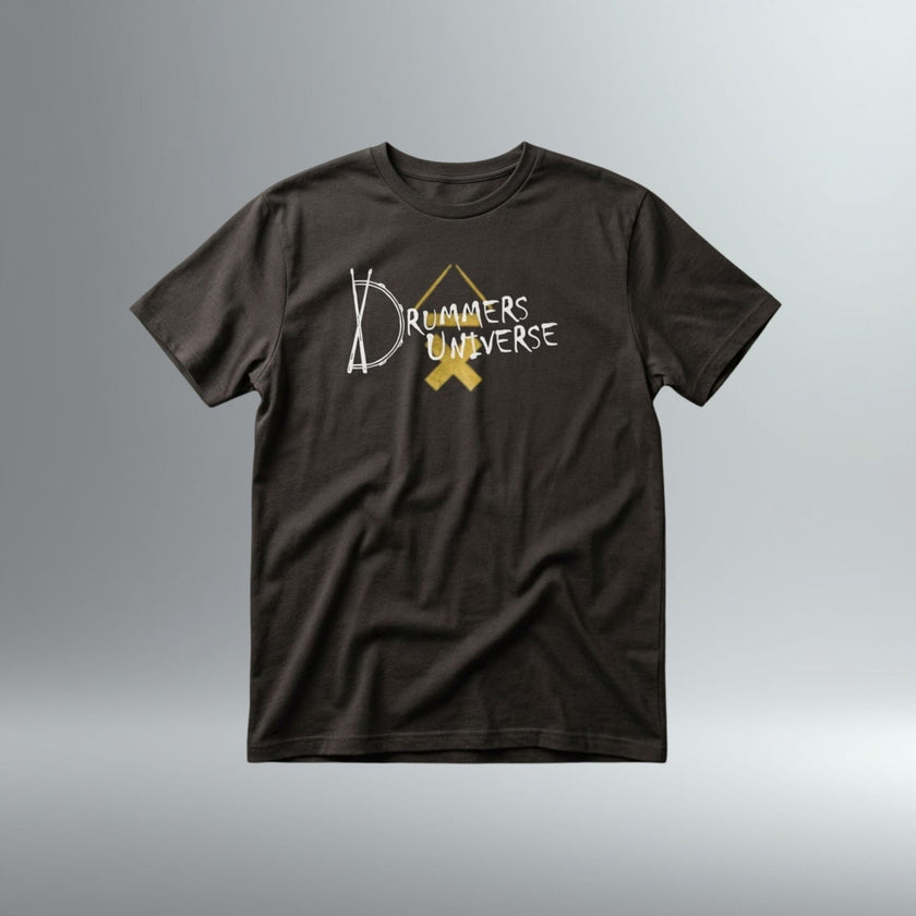 Drummers Universe Tee | DRMMR Ascent Logo | Above Average Clothing | organic cotton apparel