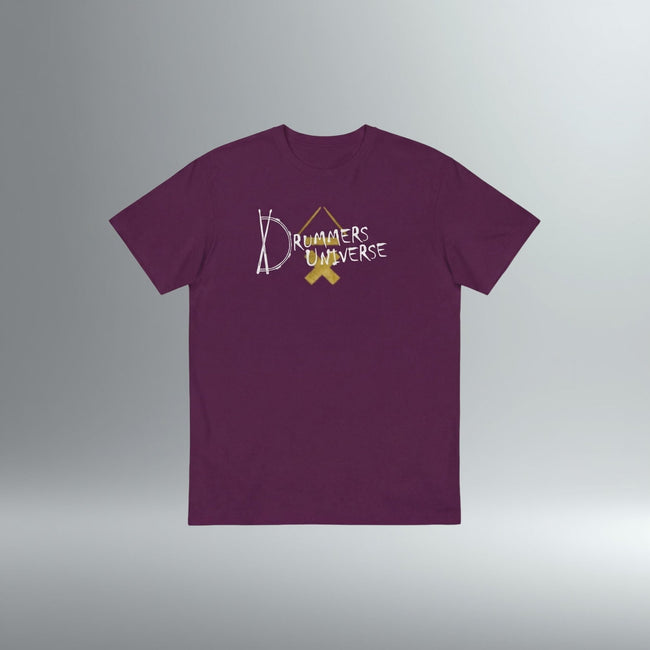 Drummers Universe Tee | DRMMR Ascent Logo | Above Average Clothing | organic cotton apparel