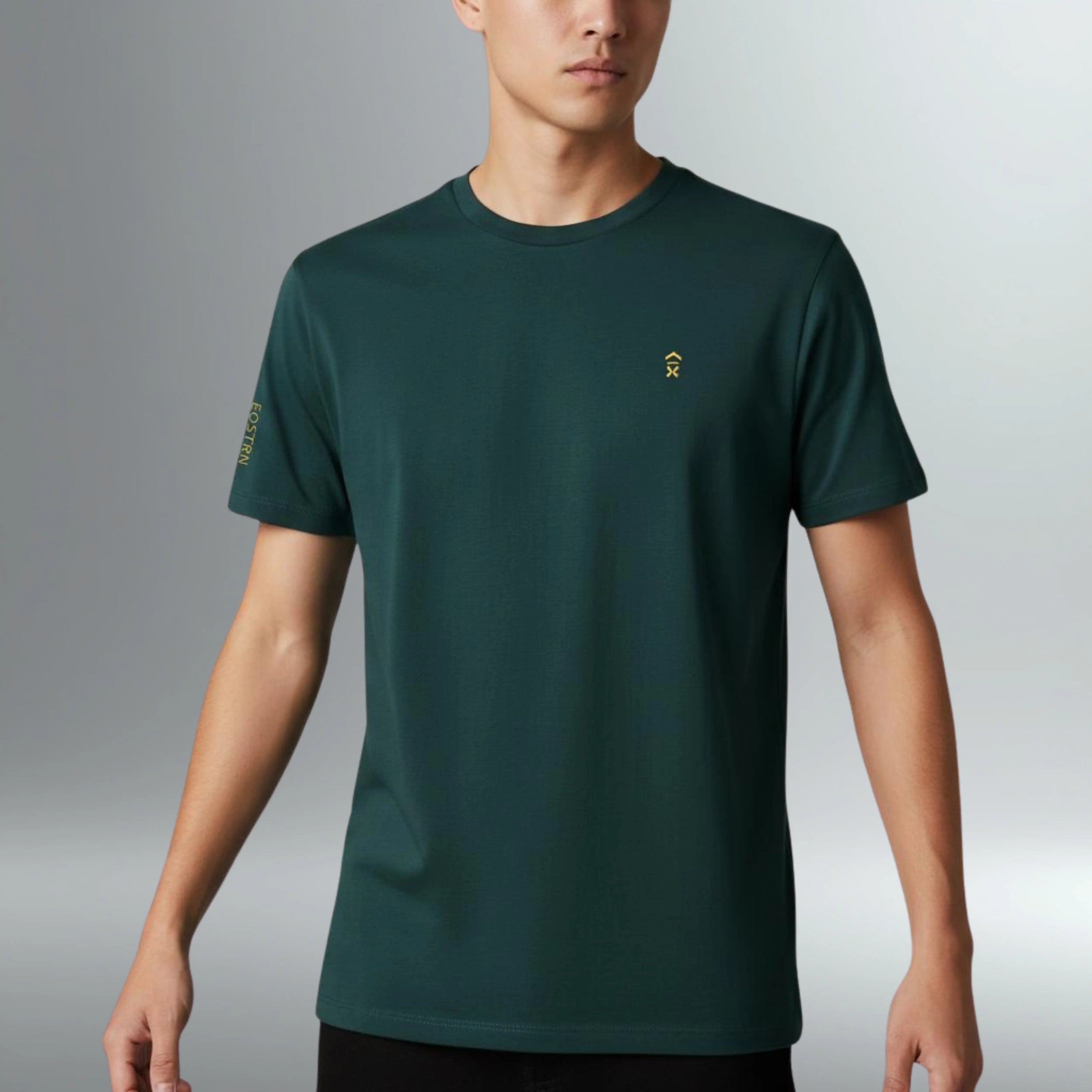 EQSTRN Embroidered Identity Tee | Above Average Clothing | organic cotton apparel