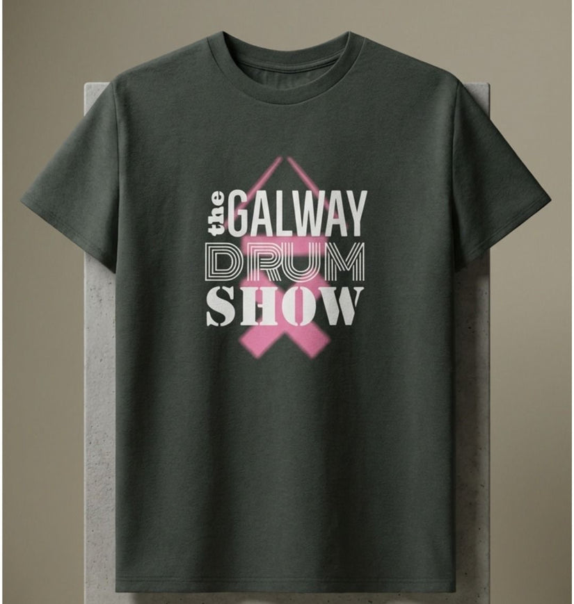 Galway Drum Show Organic Tee - Charcoal | Above Average Clothing | organic cotton apparel