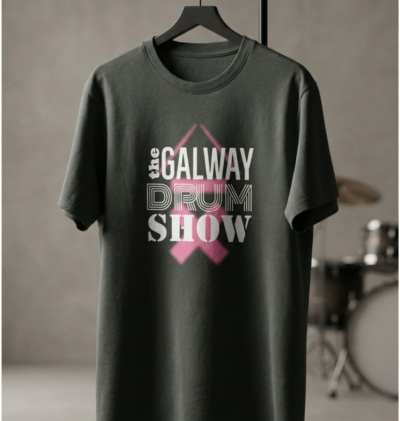 Galway Drum Show Organic Tee - Charcoal | Above Average Clothing | organic cotton apparel
