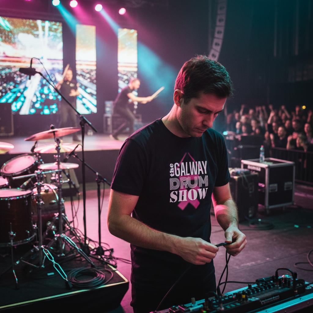 Galway Drum Show tee - large logo black | Above Average Clothing | organic cotton apparel