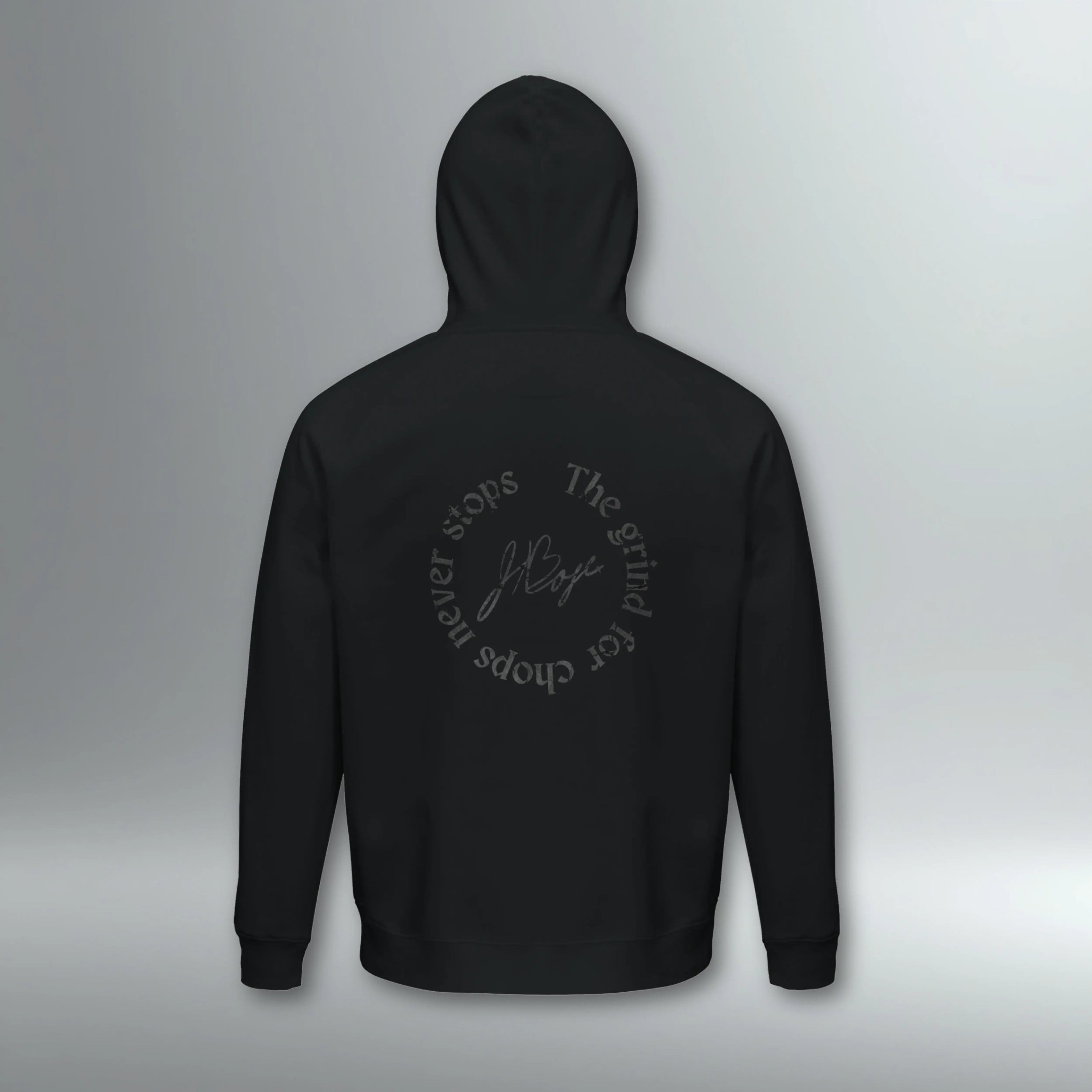 J Boye “The Grind For Chops” DRMMR Hoodie | Above Average Clothing | organic cotton apparel