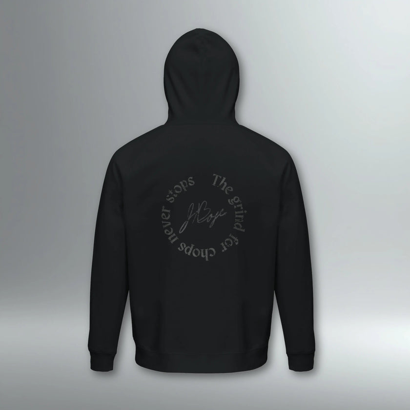 J Boye “The Grind For Chops” DRMMR Hoodie | Above Average Clothing | organic cotton apparel
