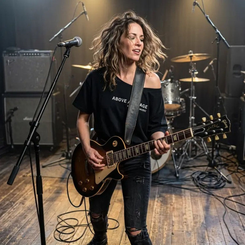 'Made for Music' Asymmetric Oversized Tee | Above Average Clothing | organic cotton apparel