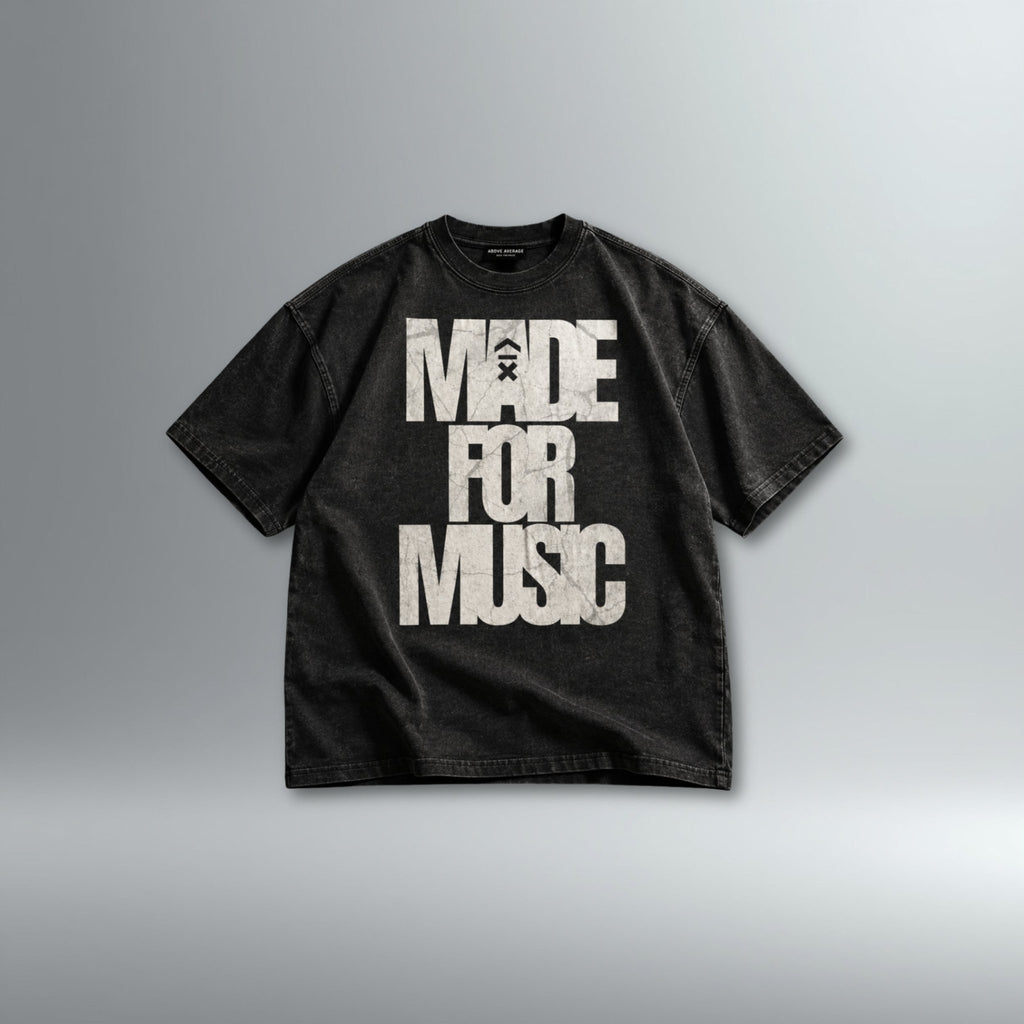 Made For Music Signature Heavyweight Tee | Above Average Clothing | organic cotton apparel