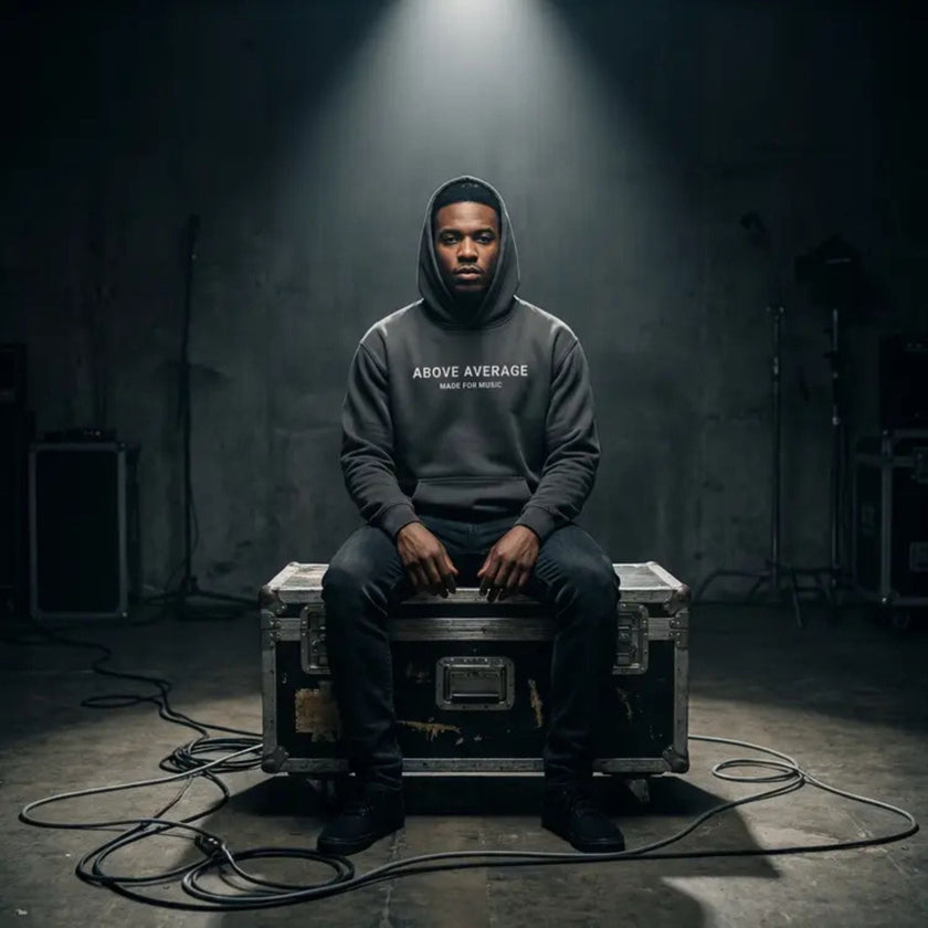 'Made for Music' Studio Print Hoodie | Above Average Clothing | organic cotton apparel