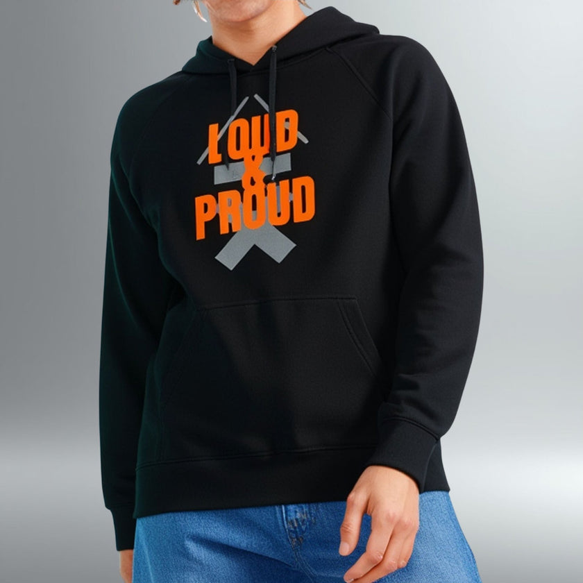 MADE YOUR VON WAY Personalised “LOUD & PROUD” Hoodie | Above Average Clothing | organic cotton apparel