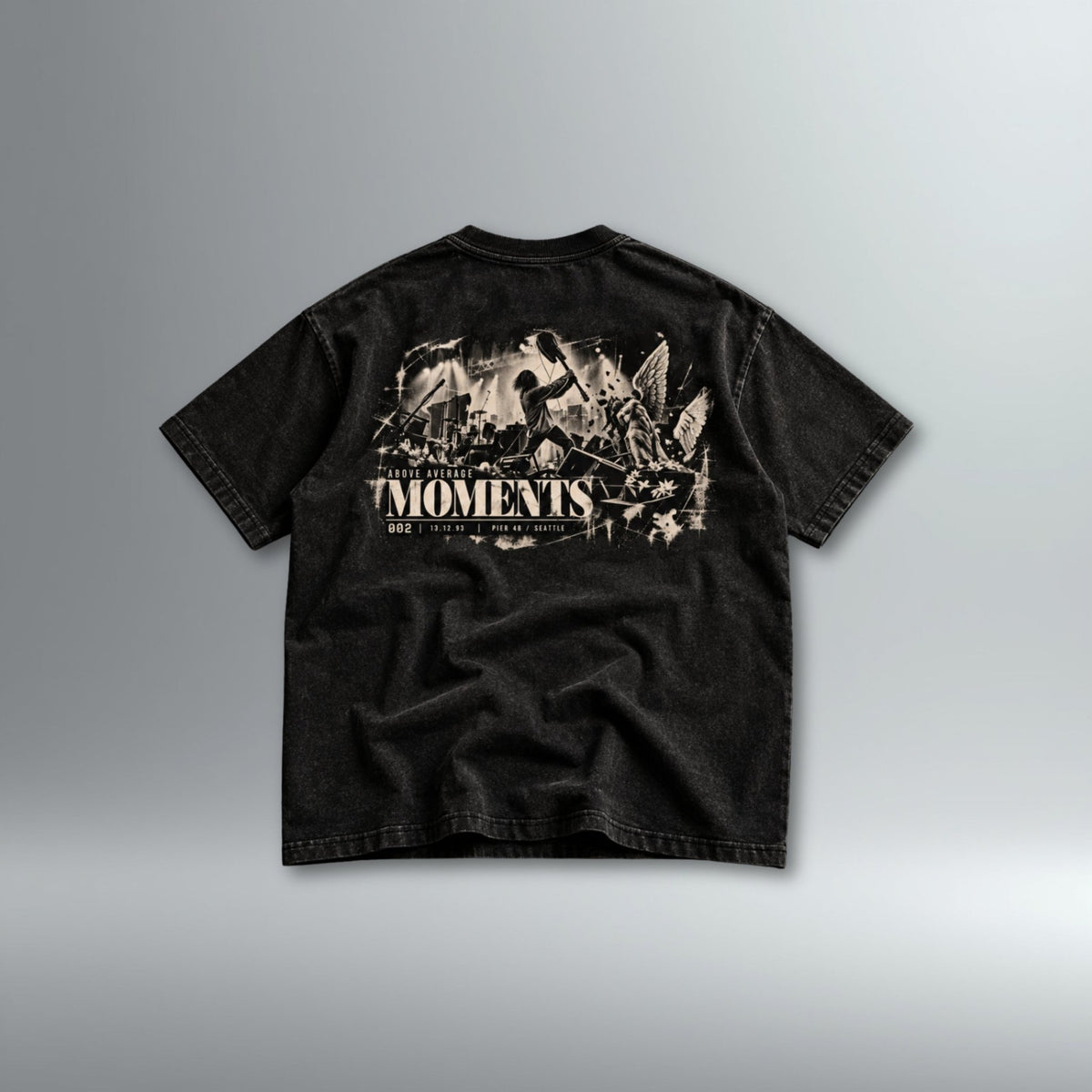 MOMENTS 002 Destruction Heavyweight Tee | Above Average Clothing | organic cotton apparel