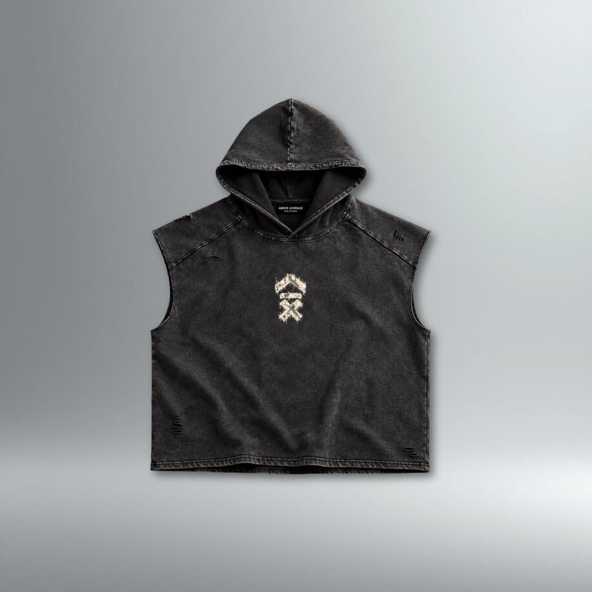 MOMENTS 008: 'High Voltage' Sleeveless Hoodie | Above Average Clothing | organic cotton apparel