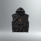 MOMENTS 012: ‘Rotation’ Distressed Sleeveless Hoodie | Above Average Clothing | organic cotton apparel