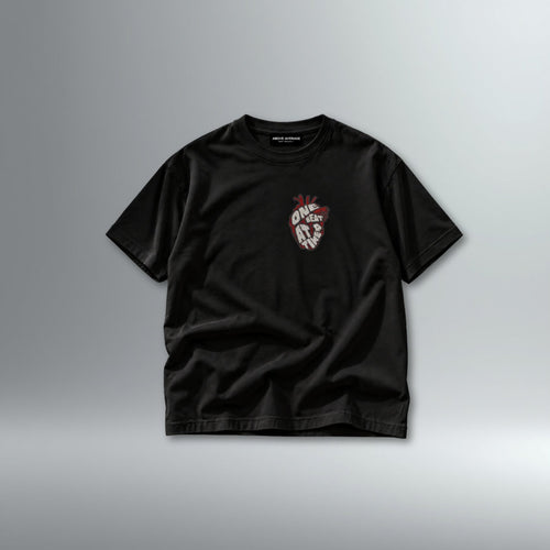 'One Beat At A Time' Black Tee | Above Average Clothing | organic cotton apparel