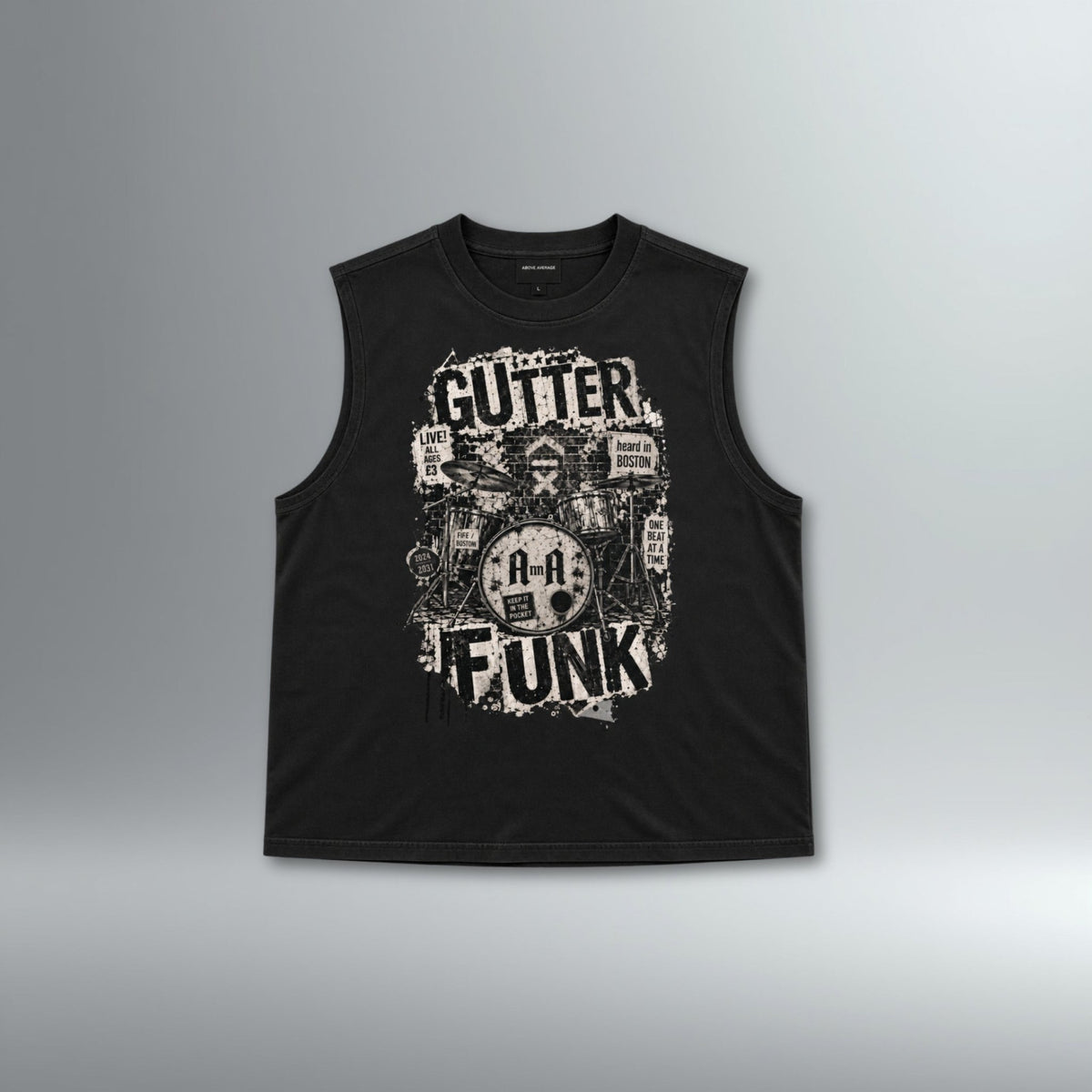 Project 354 | Gutter Funk Sleeveless Tee - Ice Fabric | Above Average Clothing | organic cotton apparel