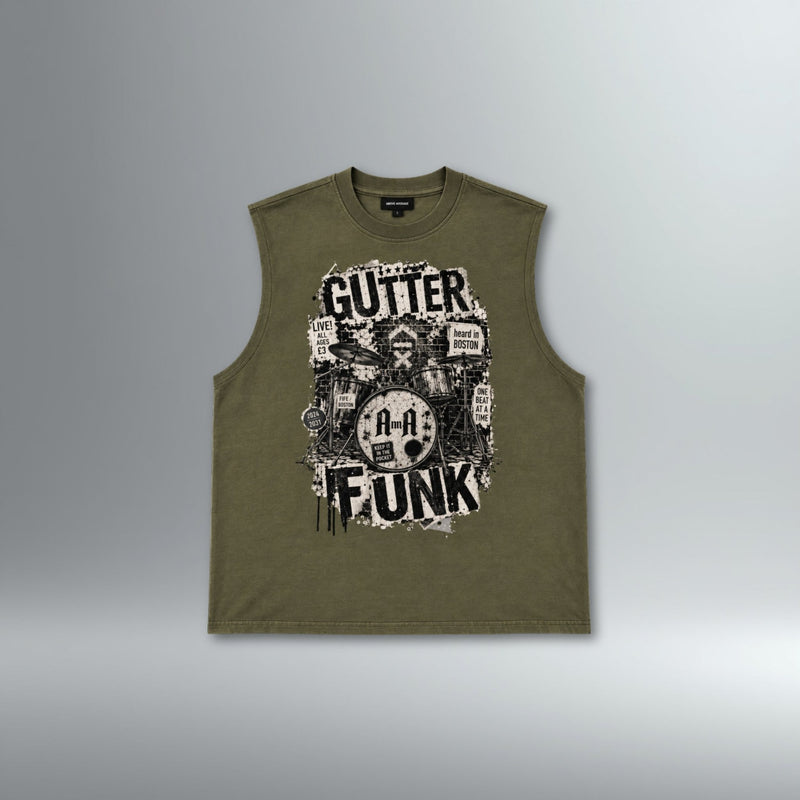 Project 354 | Gutter Funk Sleeveless Tee - Ice Fabric | Above Average Clothing | organic cotton apparel