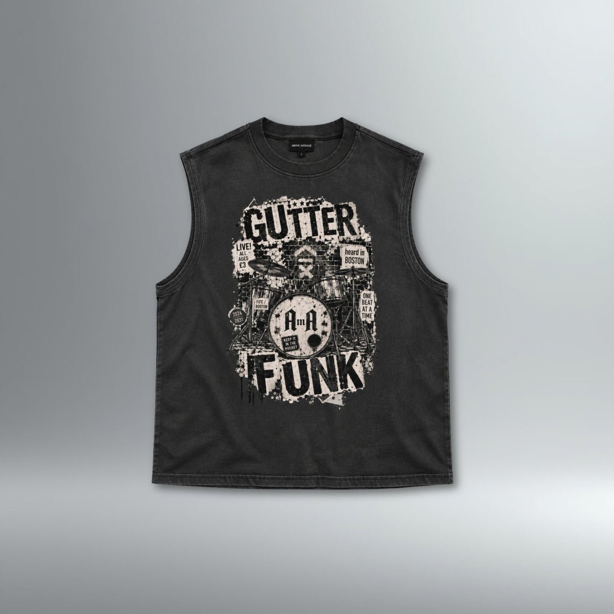 Project 354 | Gutter Funk Sleeveless Tee - Ice Fabric | Above Average Clothing | organic cotton apparel