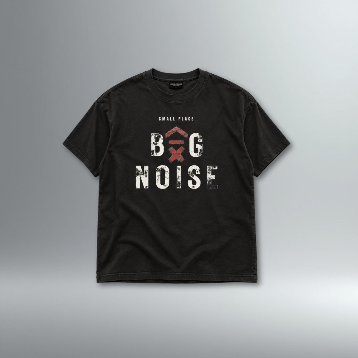 Project 354 | Small Place. Big Noise. Tee - Black | Above Average Clothing | organic cotton apparel