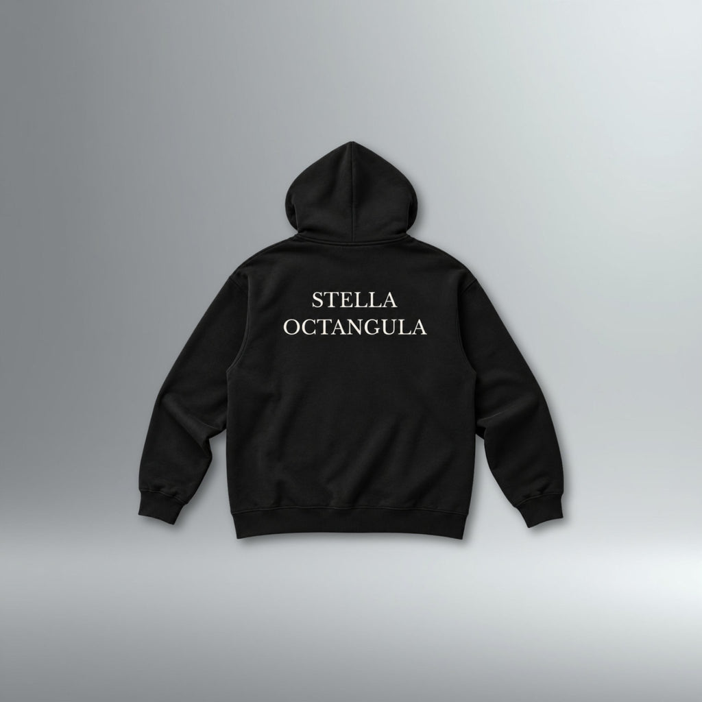 Stella Octangula Lunar Phase Hoodie | Above Average Clothing | organic cotton apparel