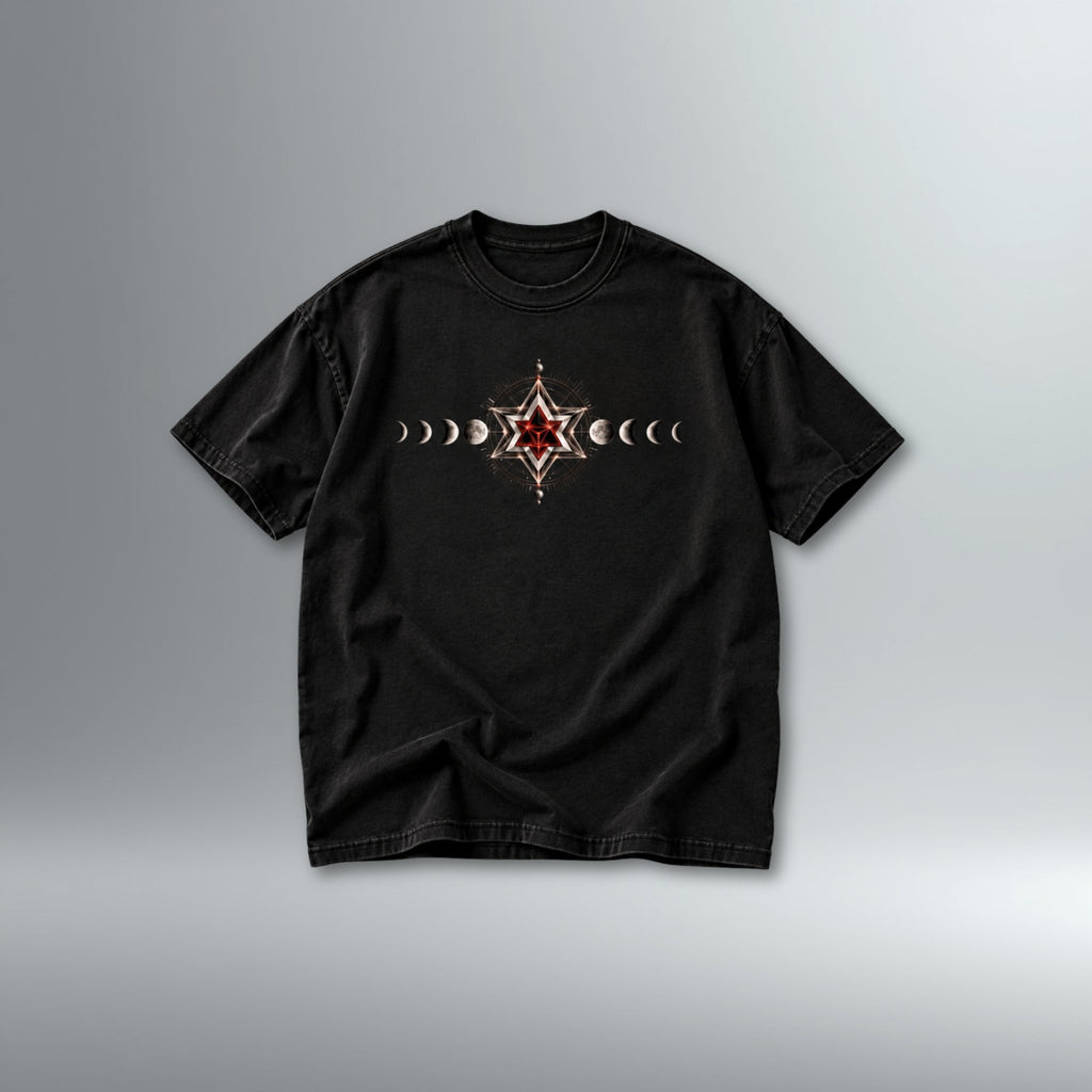 Stella Octangula Lunar Phase Tee | Above Average Clothing | organic cotton apparel