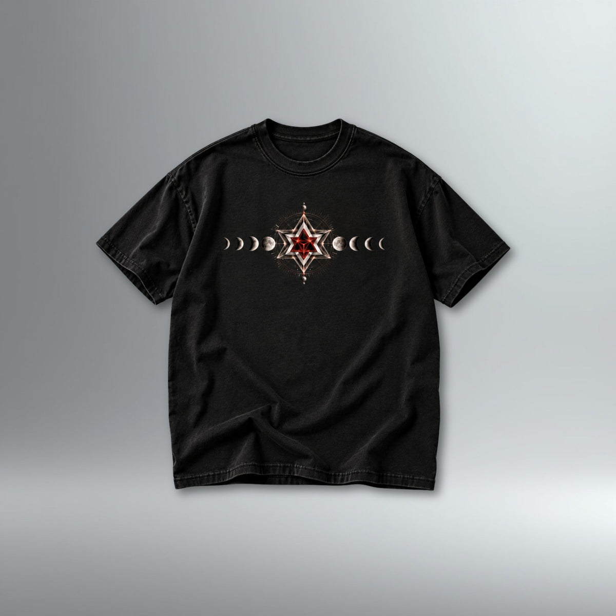 Stella Octangula Lunar Phase Tee | Above Average Clothing | organic cotton apparel
