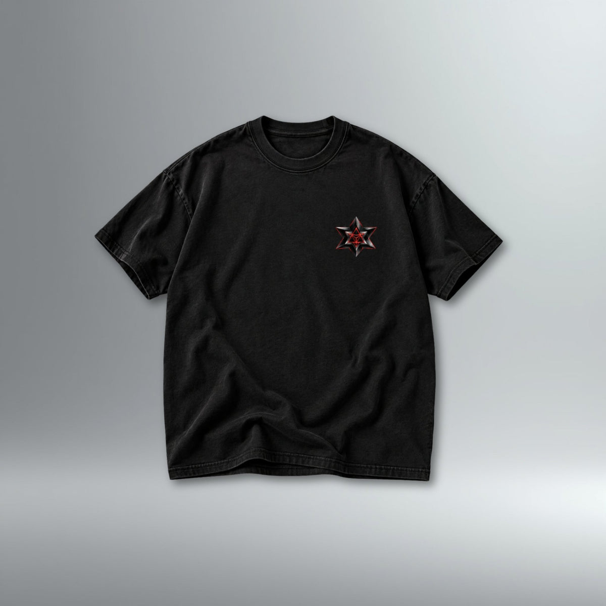 Stella Octangula Obsidian Tee | Above Average Clothing | organic cotton apparel