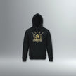 Sully Janko Hoodie | Gold Grunge Shield | Above Average Clothing | organic cotton apparel