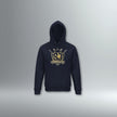 Sully Janko Hoodie | Gold Grunge Shield | Above Average Clothing | organic cotton apparel