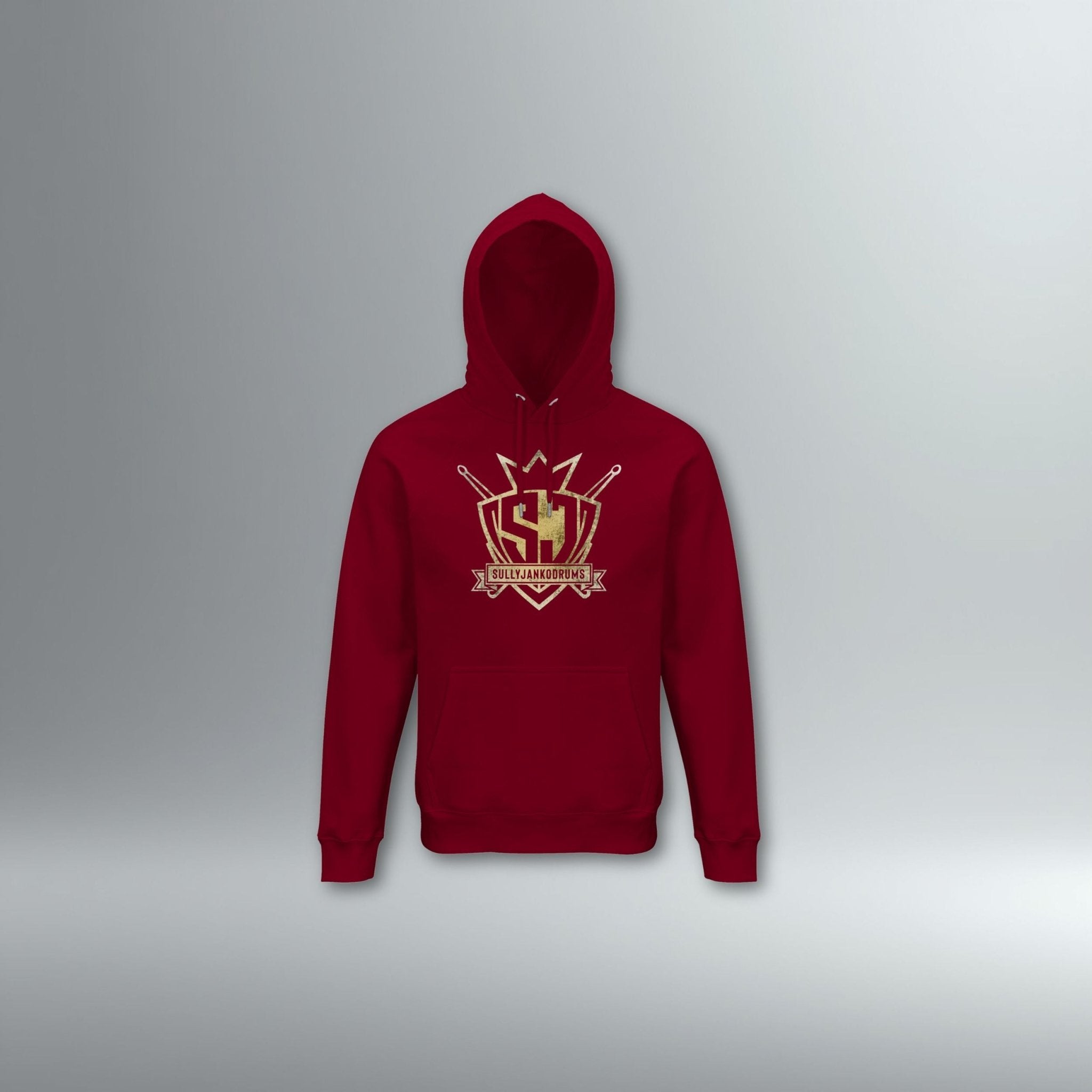 Sully Janko Hoodie | Gold Grunge Shield | Above Average Clothing | organic cotton apparel