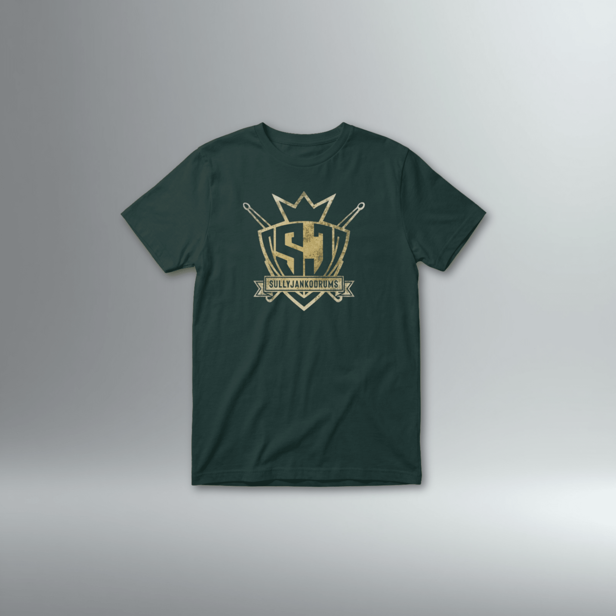 Sully Janko Tee | Gold Grunge Shield | Above Average Clothing | organic cotton apparel