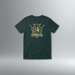 Sully Janko Tee | Gold Grunge Shield | Above Average Clothing | organic cotton apparel