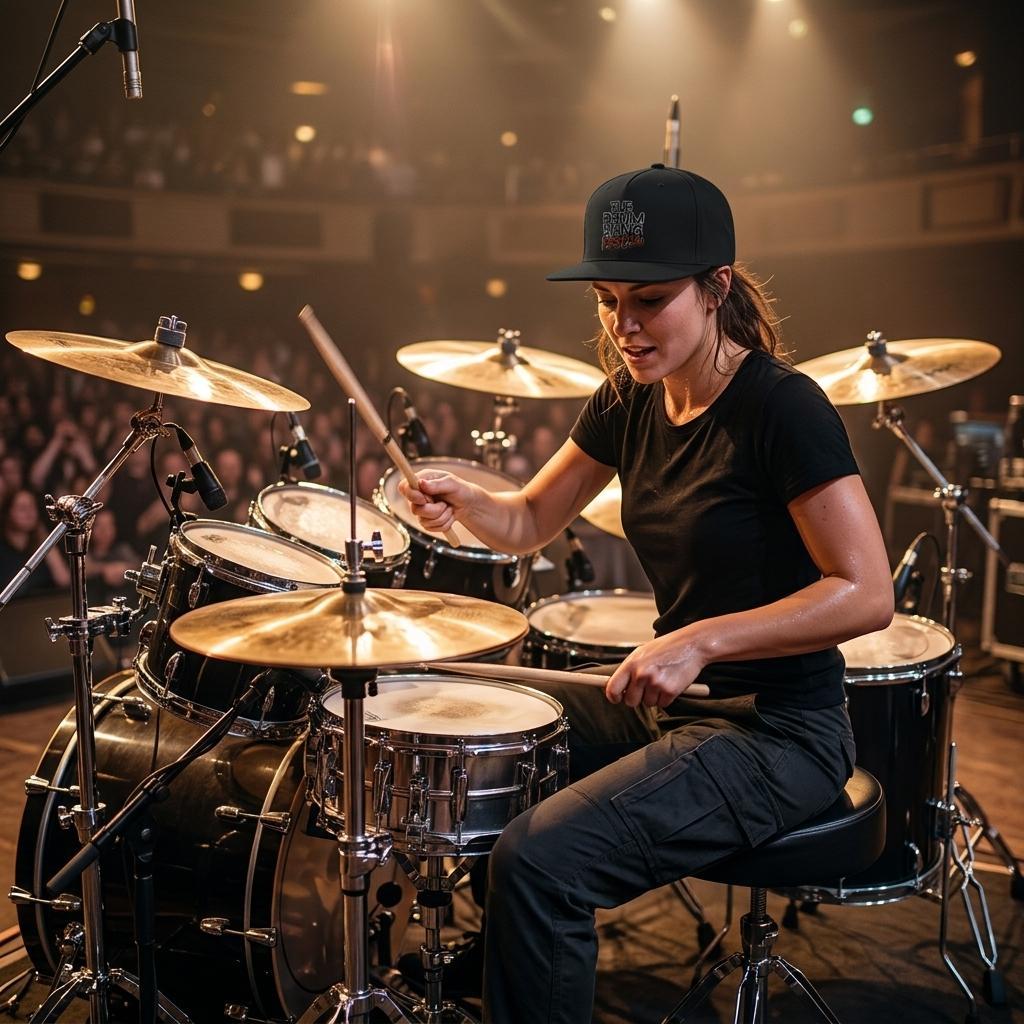 The Drum Hang Fest '26 Snapback Cap - Embroidered | Above Average Clothing | organic cotton apparel