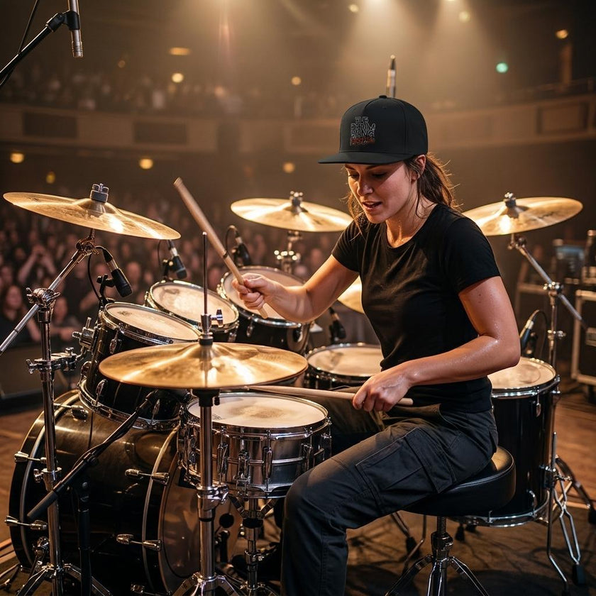 The Drum Hang Fest '26 Snapback Cap - Embroidered | Above Average Clothing | organic cotton apparel