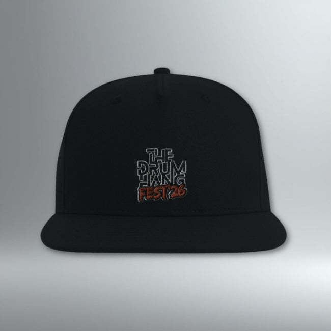 The Drum Hang Fest '26 Snapback Cap - Embroidered | Above Average Clothing | organic cotton apparel
