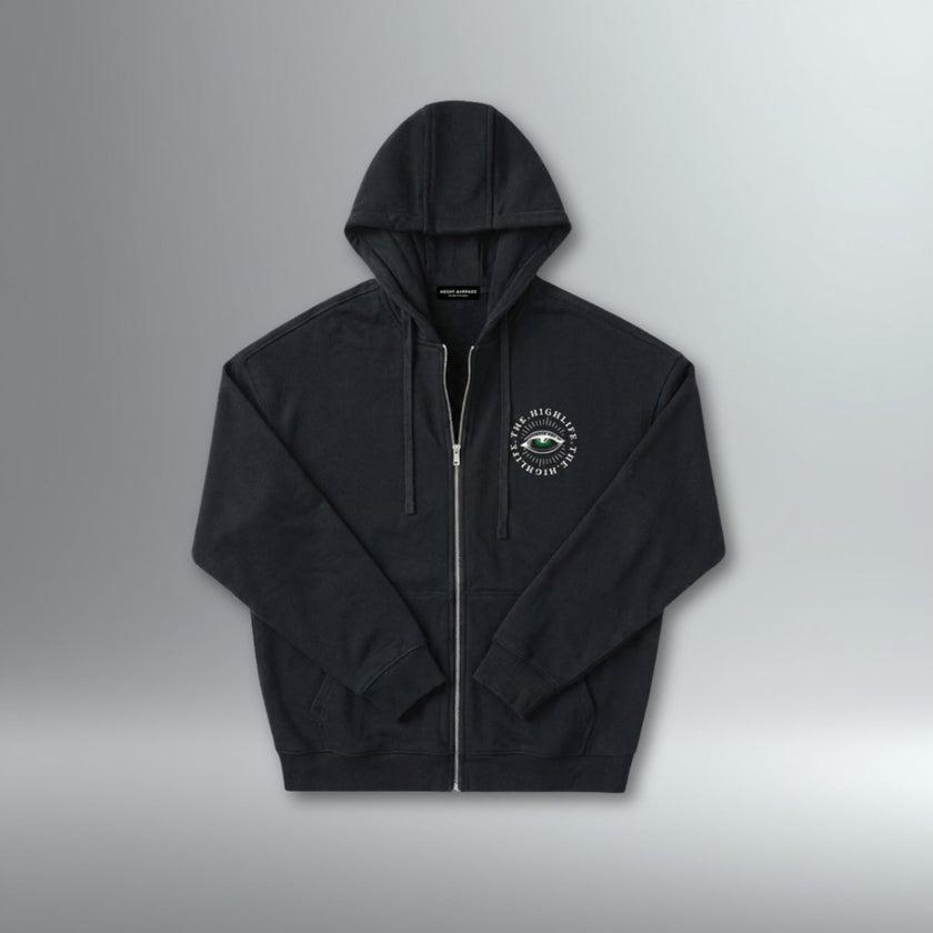 The High Life Zip Hoodie | Above Average Clothing | organic cotton apparel