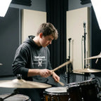 TJW Drums Black Hoodie | Above Average Clothing | organic cotton apparel