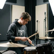TJW Drums Black Hoodie | Above Average Clothing | organic cotton apparel