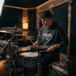TJW Drums Black Hoodie | Above Average Clothing | organic cotton apparel